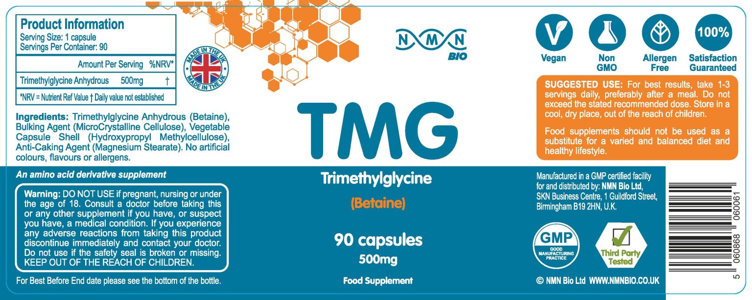 NMN TMG (Trimethylglycine) 500mg 90 Capsules - Profound Health